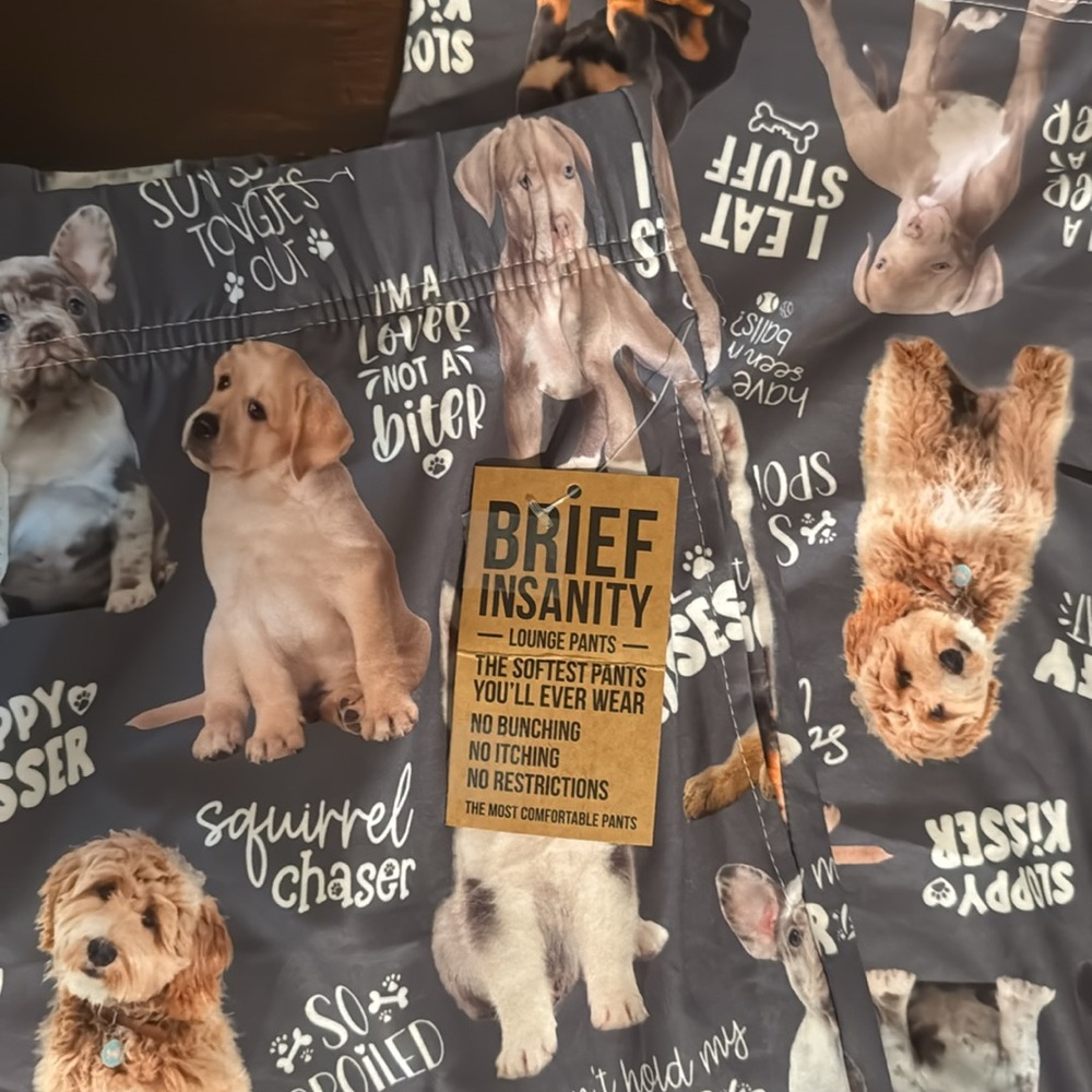 NWT 🆕 |•Brief Insanity•| Dog Pajama Pants - Medium - Picture 8 of 9